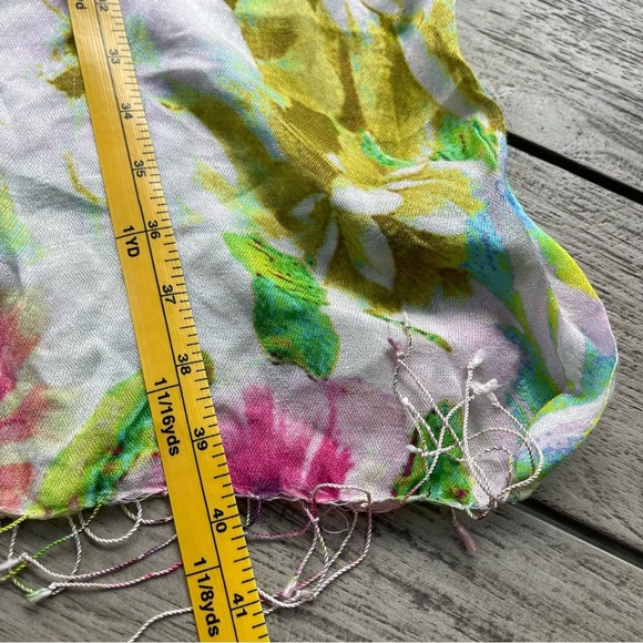 Tolani Vibrant Tropical Floral Silk Scarf - Picture 5 of 6